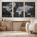 World Map Canvas Print – Detailed Map of the World Wall Art