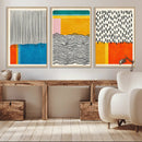 Canvas Print Wall Art Abstract Illustrs Art Boho, Framed