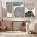 Canvas Print Wall Art Abstract Art Boho, Framed Boho Decor