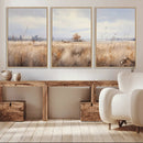 Golden Fields Wall Art Print Canvas – Serene Landscape of