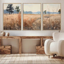 Golden Fields Canvas Wall Art Print – Serene Landscape of