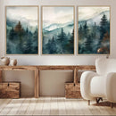 Serenity Forest Wall Art Canvas | Foggy Mountain Landscape