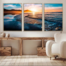 Beach Ocean Sunset on the Sea Wall Art Canvas, Beach Ocean by MyGreatCanvas | Canvas Wall Art Prints | Photo Prints & Wall Decor