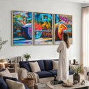 Fitness Gym Barbell Graffiti Wall Art Canvas Print