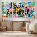Life Beautiful Art Print - Banksy Graffiti Wall Art Canvas by MyGreatCanvas | Canvas Wall Art Prints | Photo Prints & Wall Decor