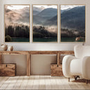 Foggy Mountain Canvas Print Forest Wall Art