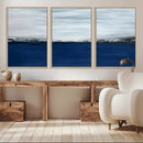 Navy Blue Abstract Wall Art Canvas Print