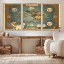 Avatar Wall Art: The Last Airbender Vintage Map - Wall Art by MyGreatCanvas | Canvas Wall Art Prints | Photo Prints & Wall Decor