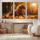 Running Horse Sunset Forest Wall Art Canvas Print by MyGreatCanvas | Canvas Wall Art Prints | Photo Prints & Wall Decor