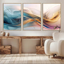 Abstract Flowing Colors Wall Art Canvas Print
