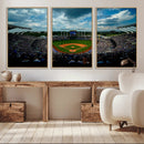 3-Panel Kauffman Stadium Wall Art Print | Large Kansas City