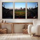 PNC Park Evening Game Triple Canvas Wall Art - Pittsburgh