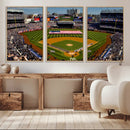 Yankee Stadium New York Wall Art Print | 3-Panel Canvas