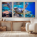Underwater Sea Turtle Wall Art Canvas Print – Vibrant Ocean