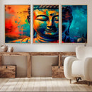 Colorful Buddha Wall Art – Framed Abstract Portrait Canvas by MyGreatCanvas | Canvas Wall Art Prints | Photo Prints & Wall Decor