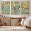 Push Pin World Map Canvas Print – Travel Tracker Wall Art