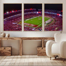 Bryant-Denny Stadium Night Game Triple Canvas Wall Art - by MyGreatCanvas | Canvas Wall Art Prints | Photo Prints & Wall Decor