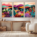 Abstract Kusama Print - Landscape Canvas Wall Art Print -