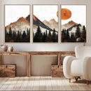 Modern Abstract Mountain Canvas Wall Art Print, Abstract