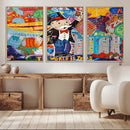 Pop Art Monopoly Man Canvas Wall Art Print - Bold and