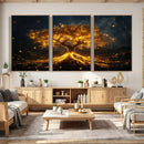 Golden Tree of Life Canvas Wall Art Print - Majestic Glowing by MyGreatCanvas | Canvas Wall Art Prints | Photo Prints & Wall Decor