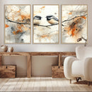 Abstract Watercolor Chickadee Bird Canvas Wall Art Print - by MyGreatCanvas | Canvas Wall Art Prints | Photo Prints & Wall Decor