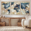 World Map Canvas Print – Framed Wall Art for Couples, by MyGreatCanvas | Canvas Wall Art Prints | Photo Prints & Wall Decor