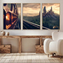 Harry Castle Wall Art Canvas Print, Wizard School Wall Art