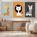 Boho Jungle Animal Nursery Wall Art Prints – Safari Decor