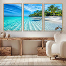 Tropical Beach Wall Art Canvas Print - Serene Ocean