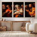 Religious Canvas Wall Art Print - Madonna and Child with