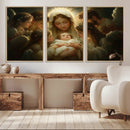 Mary Jesus Canvas Wall Art Print - Madonna and Child with