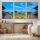 Wrigley Field Chicago Cubs Panoramic Art Multi-Piece Canvas