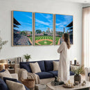 Wrigley Field Chicago Cubs Panoramic Art Multi-Piece Canvas