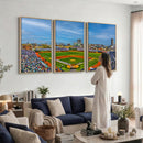 Wrigley Field Chicago Cubs Panoramic Canvas Print –