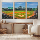 Wrigley Field Chicago Cubs Panoramic Canvas Print –