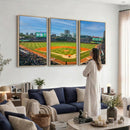 Wrigley Field Chicago Cubs Panoramic Canvas Print –