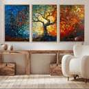 Mosaic Tree Canvas Wall Art Canvas Print – Vibrant Stained