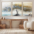 Golden and Silver Tree Wall Art – Framed Elegant Leaves by MyGreatCanvas | Canvas Wall Art Prints | Photo Prints & Wall Decor