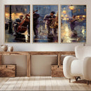 Afro Abstract Jazz Music Wall Art Canvas Print – Colorful