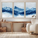 Blue Mountains Wall Art – Framed Snowy Range Canvas Artwork, by MyGreatCanvas | Canvas Wall Art Prints | Photo Prints & Wall Decor