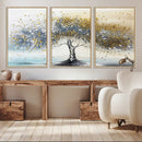 Silver Tree Wall Art – Framed Golden Leaves Canvas Artwork, by MyGreatCanvas | Canvas Wall Art Prints | Photo Prints & Wall Decor