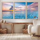 Ocean Sunset Canvas Wall Art Print – Tranquil Seascape