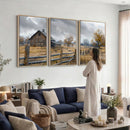 Rustic Autumn Farmhouse Wall Art Canvas Print – Serene