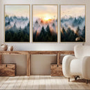 Misty Forest Wall Art – Framed Sunrise Pines Canvas Artwork, by MyGreatCanvas | Canvas Wall Art Prints | Photo Prints & Wall Decor