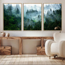 Misty Forest Wall Art Canvas Print – Framed Foggy Mountain by MyGreatCanvas | Canvas Wall Art Prints | Photo Prints & Wall Decor