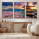 Mount Fuji Cherry Blossom Wall Art Canvas Print – Framed by MyGreatCanvas | Canvas Wall Art Prints | Photo Prints & Wall Decor