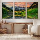 Wall Art Canvas Print – Sunset Glow Mountain Canvas, Peaks by MyGreatCanvas | Canvas Wall Art Prints | Photo Prints & Wall Decor