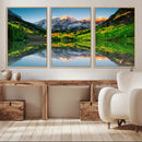 Sunrise Maroon Bells Lake Wall Art Canvas Print – Framed Elk