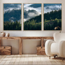 Misty Forest Wall Art Canvas Print – Pine Hills Foggy Trees by MyGreatCanvas | Canvas Wall Art Prints | Photo Prints & Wall Decor